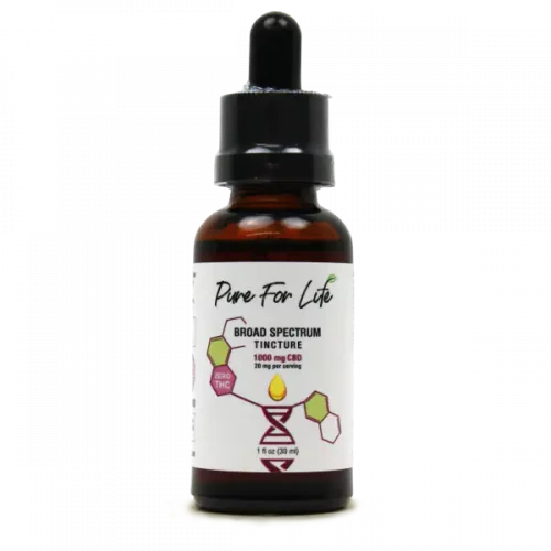 1000mg bottle with CBD tincture with strawberry flavour