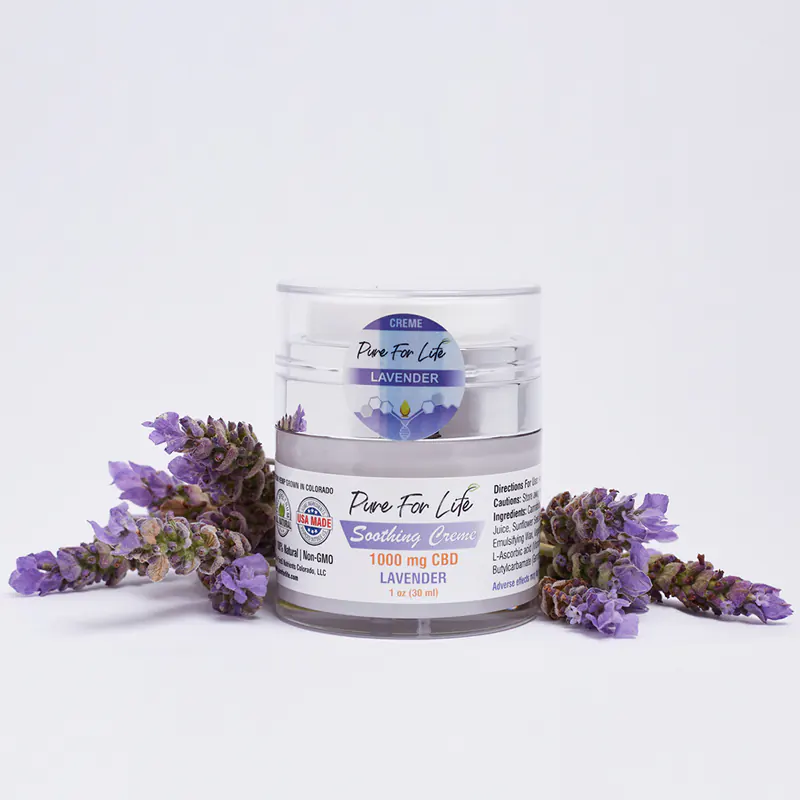 Pain-relief-lavender-Pure For Life™ 1000 mg Cream - 1 Oz Airless Jar