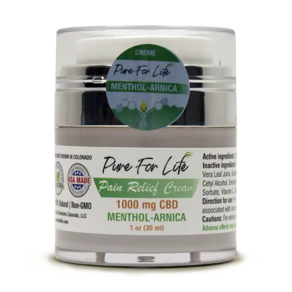 Pure For Life™ 1000 mg Pain Relief Cream - 1 Oz Airless Jar