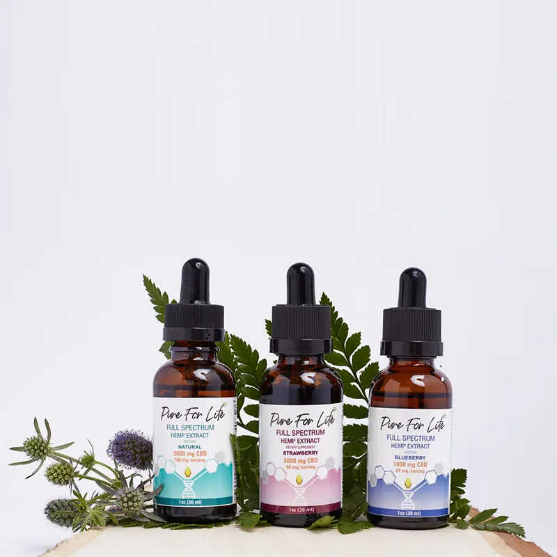 Pure For Life™ 2000mg Full Spectrum Hemp Oil CBD Tincture-3-different-volumes-cbd-extracted-tinctures