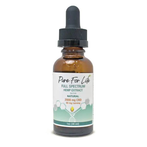 Pure For Life™ 2000mg Full Spectrum Hemp Oil CBD Tincture natural