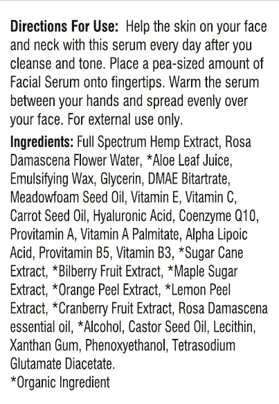 Pure For Life™ CBD Hyaluronic Acid Face Serum with Live Resin