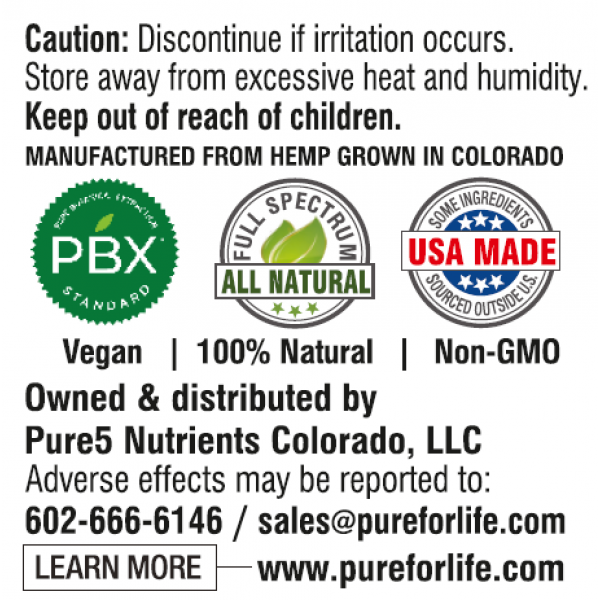 Pure For Life™ CBD Hyaluronic Acid Face Serum with Live Resin 30ml-Cautions