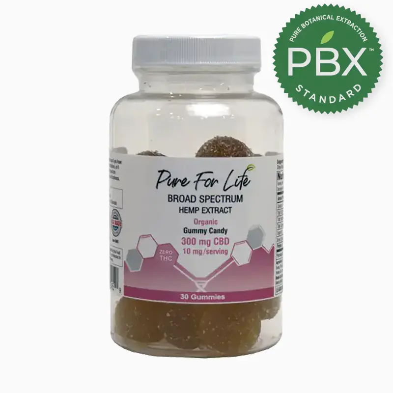 Pure for Life™ Organic Broad Spectrum CBD Gummies (10mg)-cbd-30gummies-pbx