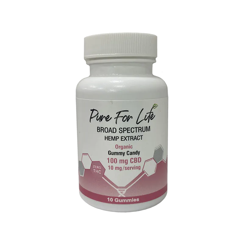 Pure for Life™ Organic Broad Spectrum CBD Gummies (10mg)