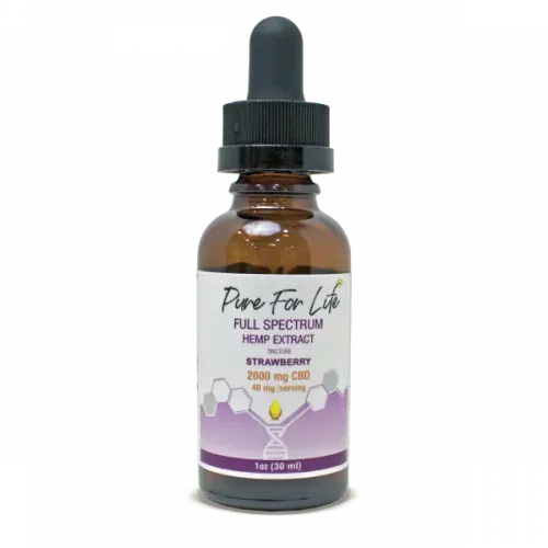a bottle with THC blueberry tincture
