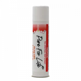 wrapped in white and red lip balm with CBD