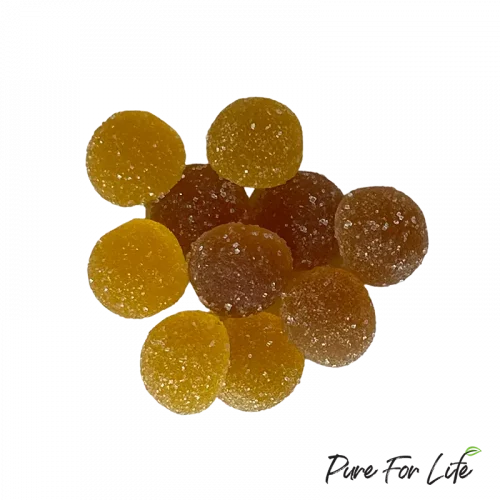 10 orange gummies with canna oil 10mg without a bottle.