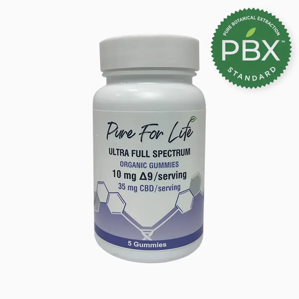Pure for Life™ Organic Full Spectrum CBD & THC Gummies 500mg CBD and 100mg THC