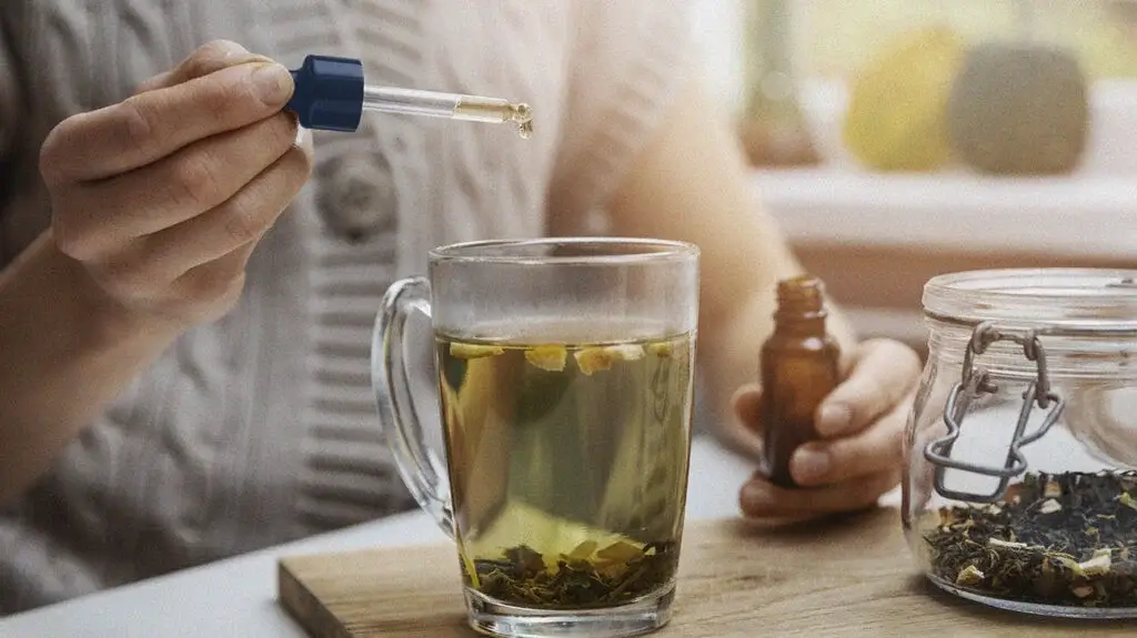 CBD in cup of tea for Menopause