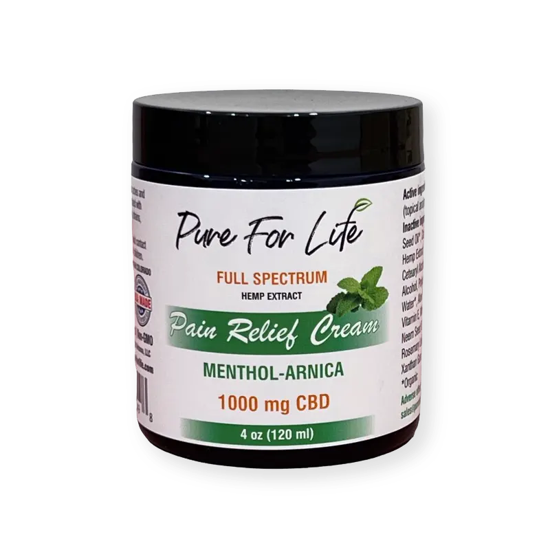 Pure For Life 1000 mg Pain Relief Cream - 4 oz Jar